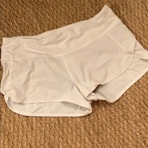White Lululemon shorts